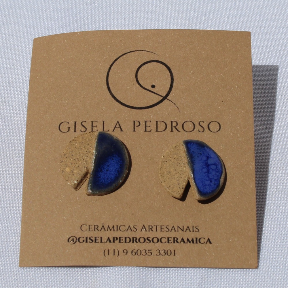 imagem Brinco Joaninha - Lapis Lazuli