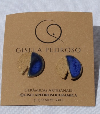 imagem Brinco Joaninha - Lapis Lazuli